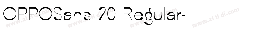 OPPOSans 20 Regular字体转换